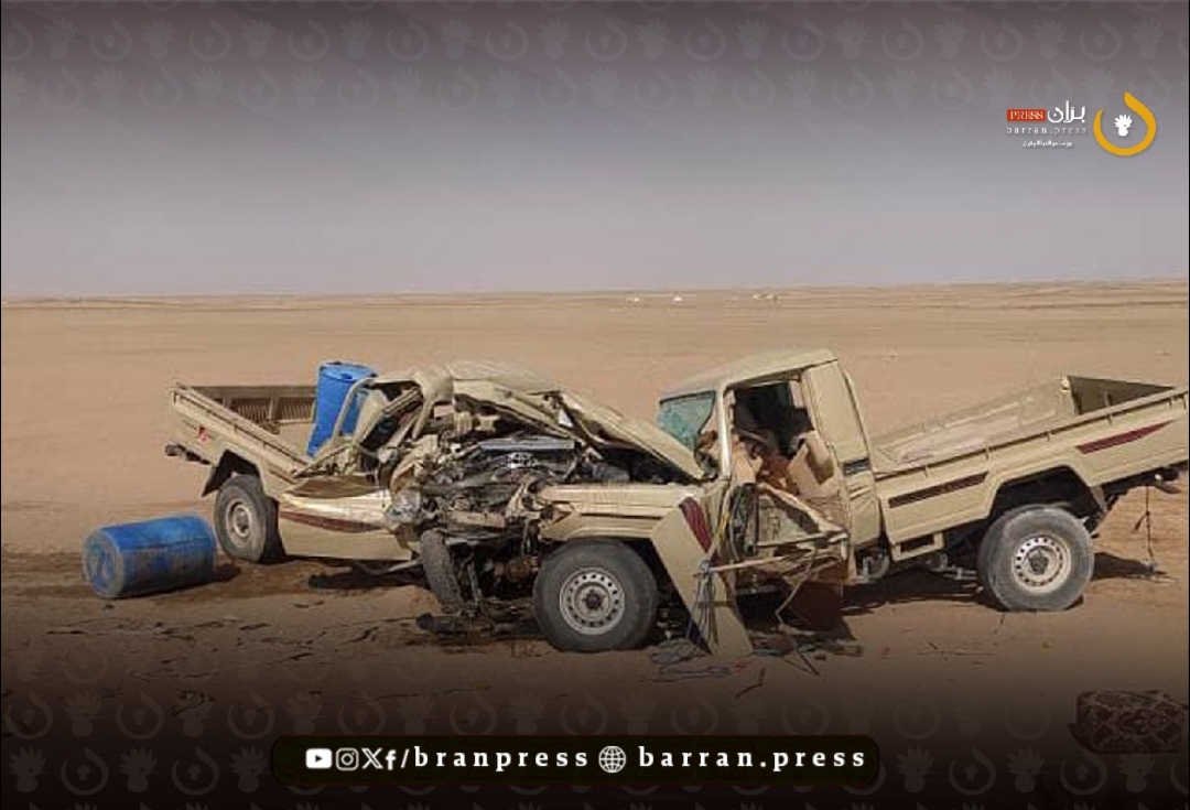 حادث تصادم في الجوف شمالي شرق اليمن - بران برس
