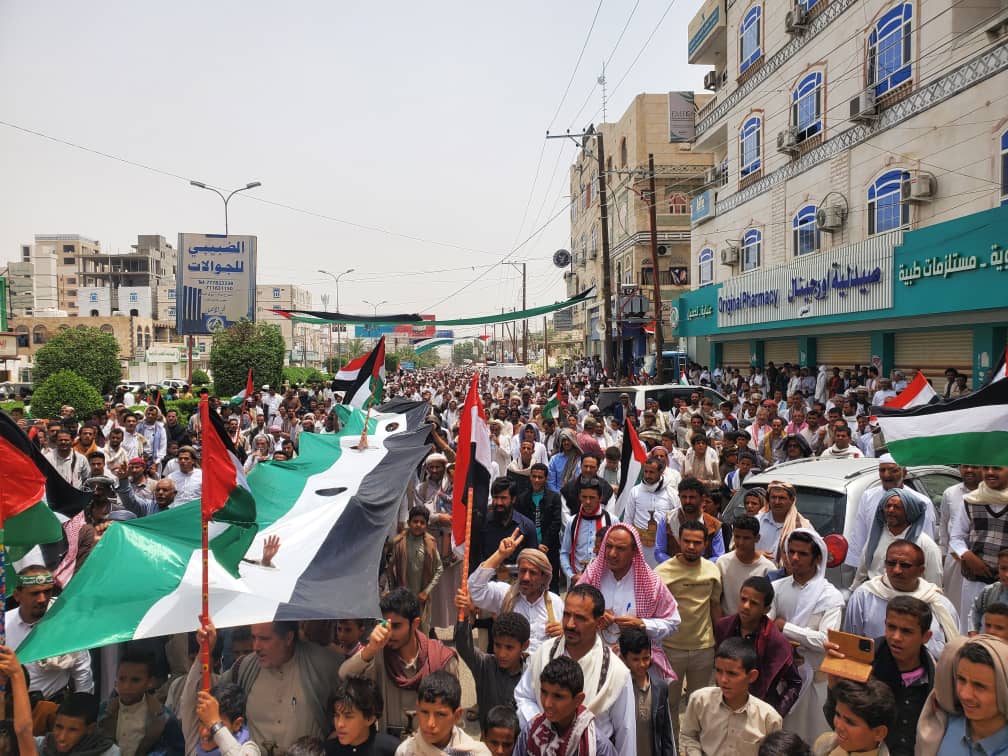 مأرب.. وقفة تضامنية تستنكر تصريحات "بن غفير" والصمت إزاء حرب الابادة في غزة