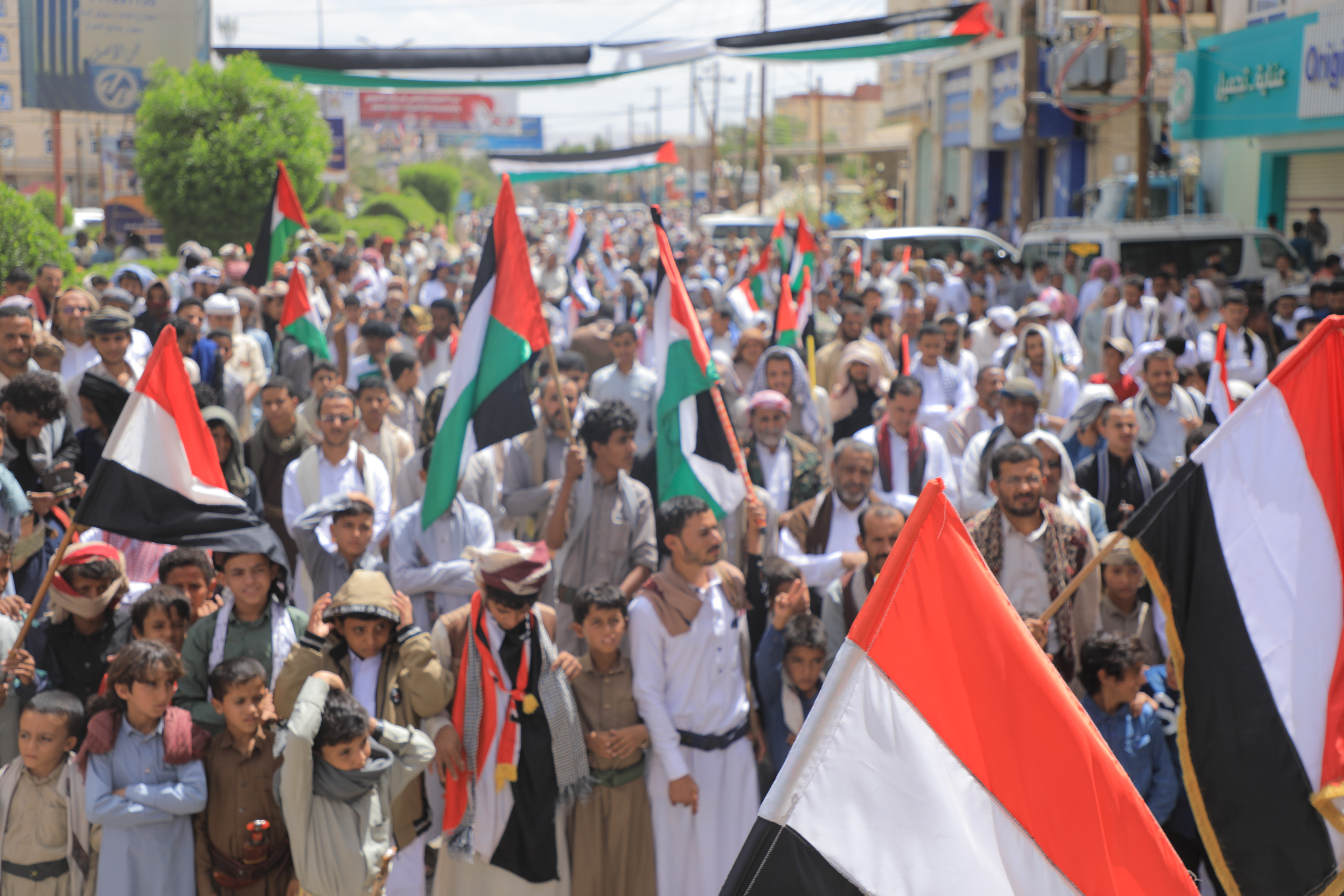 مأرب ..وقفة تضامنية مع الشعب الفلسطيني