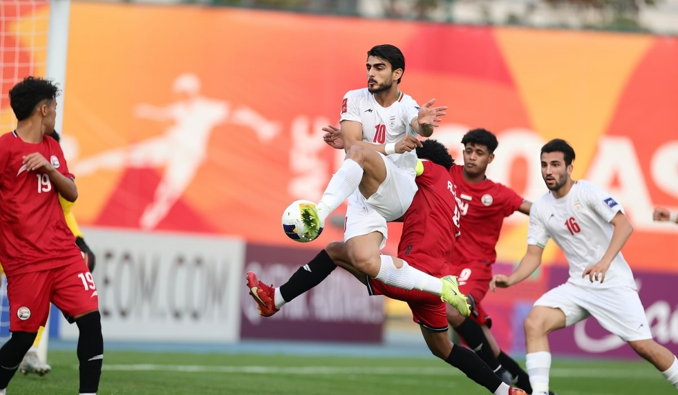 مباراة المنتخب للشباب امام المنتخب الإيراني في الصين