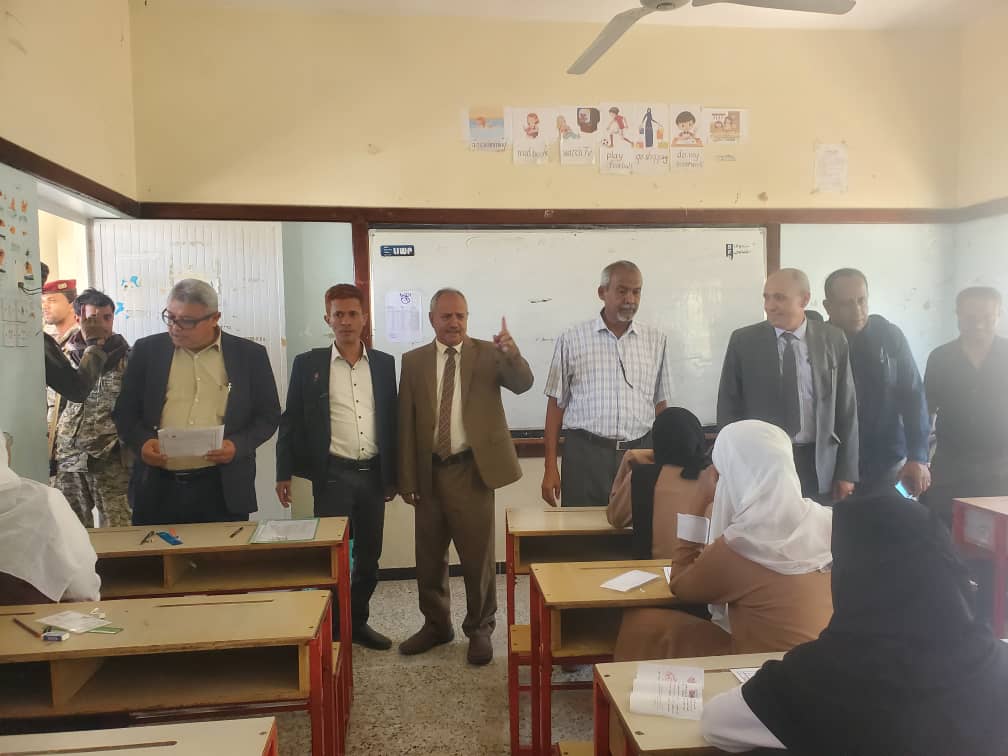 جانب من تدشين اختبارات الشهادة الثانوية - تعز