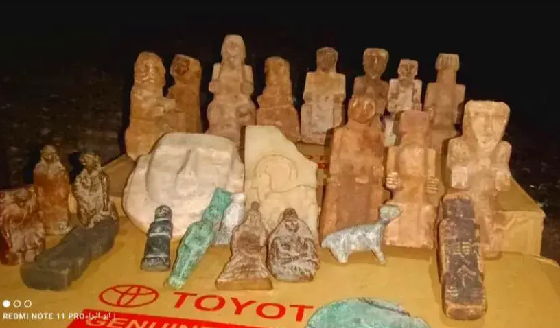 القطع الأثرية المضبوطة القطع الأثرية المضبوطة