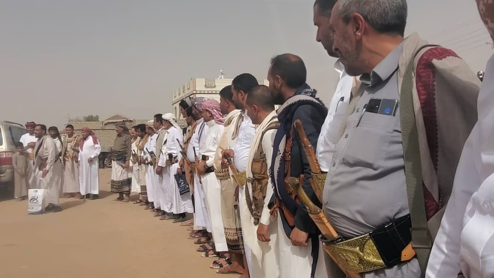 قبيلة الصعاترة بمحافظة مأرب اثناء استقبالها قبائل إب قبيلة الصعاترة بمحافظة مأرب اثناء استقبالها قبائل إب